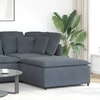 Modulinė sofa, pakojų modulis, tamsiai pilka, 100x100x48 cm
