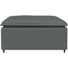 Modulinė sofa, pakojų modulis, tamsiai pilka, 100x100x48 cm