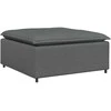 Modulinė sofa, pakojų modulis, tamsiai pilka, 100x100x48 cm