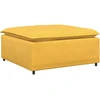 Modulinė sofa, pakojų pakojis, šviesiai geltonas, 100x100x48 cm