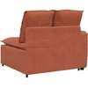 Modulinė sofa, porankiai, galas, su pagalvėlėmis, raudonai oranžinė, 100 cm