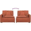Modulinė sofa, porankiai, galas, su pagalvėlėmis, raudonai oranžinė, 100 cm