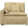 Modulinė sofa, porankiai, galinėje dalyje, su pagalvėlėmis, pilkai žalia, 100 cm