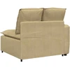 Modulinė sofa, porankiai, galinėje dalyje, su pagalvėlėmis, pilkai žalia, 100 cm
