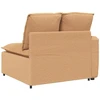 Modulinė sofa, porankiai, galo modulis su pagalvėlėmis, smėlio spalvos, 100 cm