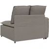 Modulinė sofa, porankis, galo modulis su pagalvėlėmis, pilkai ruda, 100 cm