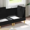 Modulinė sofa su laikymo vieta 3 vnt. Juoda Audinys