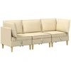 Modulinė sofa su laikymo vieta 3 vnt. Kreminė Audinys