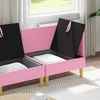 Modulinė sofa su laikymo vieta 3 vnt. Rožinė Audinys