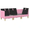 Modulinė sofa su laikymo vieta 3 vnt. Rožinė Audinys