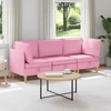 Modulinė sofa su laikymo vieta 3 vnt. Rožinė Audinys