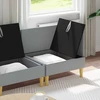Modulinė sofa su laikymo vieta 3 vnt. Šviesiai pilka