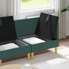 Modulinė sofa su laikymo vieta 3 vnt. Tamsiai žalia Audinys
