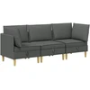 Modulinė sofa su laikymo vieta 3 vnt. Tamsiai pilka