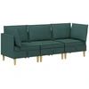 Modulinė sofa su laikymo vieta 3 vnt. Tamsiai žalia Audinys