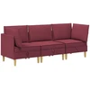 Modulinė sofa su laikymo vieta 3 vnt. Vyno raudona Audinys