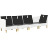 Modulinė sofa su laikymo vieta 4 vnt. Balta Audinys