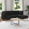 Modulinė sofa su laikymo vieta 4 vnt. Juoda Audinys