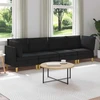 Modulinė sofa su laikymo vieta 4 vnt. Juoda Audinys