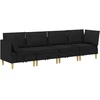 Modulinė sofa su laikymo vieta 4 vnt. Juoda Audinys