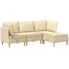 Modulinė sofa su laikymo vieta 4 vnt. Kreminė Audinys
