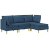 Modulinė sofa su laikymo vieta 4 vnt. Mėlyna Audinys