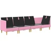 Modulinė sofa su laikymo vieta 4 vnt. Rožinė Audinys