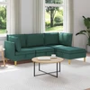 Modulinė sofa su laikymo vieta 4 vnt. Tamsiai žalia Audinys