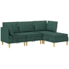 Modulinė sofa su laikymo vieta 4 vnt. Tamsiai žalia Audinys