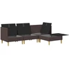 Modulinė sofa su laikymo vieta 4 vnt. Tamsiai rudas Audinys