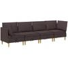 Modulinė sofa su laikymo vieta 4 vnt. Tamsiai rudas Audinys