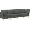 Modulinė sofa su laikymo vieta 4 vnt. Tamsiai pilka