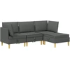 Modulinė sofa su laikymo vieta 4 vnt. Tamsiai pilka Audinys