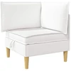 Modulinė sofa su laikymo vieta 5 vnt. Balta Audinys