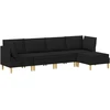 Modulinė sofa su laikymo vieta 5 vnt. Juoda Audinys