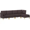 Modulinė sofa su laikymo vieta 5 vnt. Tamsiai rudas Audinys