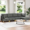 Modulinė sofa su laikymo vieta 5 vnt. Tamsiai pilka Audinys