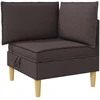 Modulinė sofa su laikymo vieta 5 vnt. Tamsiai rudas Audinys