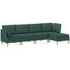 Modulinė sofa su laikymo vieta 5 vnt. Tamsiai žalia Audinys