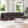 Modulinė sofa su laikymo vieta 5 vnt. Tamsiai rudas Audinys