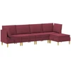 Modulinė sofa su laikymo vieta 5 vnt. Vyno raudona Audinys