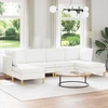 Modulinė sofa su laikymo vieta 6 vnt. Balta Audinys