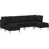 Modulinė sofa su laikymo vieta 6 vnt. Juoda 280 x 140 x 82 cm