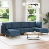Modulinė sofa su laikymo vieta 6 vnt. Mėlyna Audinys