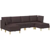 Modulinė sofa su laikymo vieta 6 vnt. Tamsiai rudas Audinys