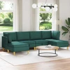 Modulinė sofa su laikymo vieta 6 vnt. Tamsiai žalia Audinys