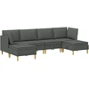 Modulinė sofa su laikymo vieta 6 vnt. Tamsiai pilka Audinys