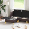 Modulinė sofa su laikymo vieta 6 vnt. Tamsiai rudas Audinys