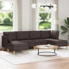 Modulinė sofa su laikymo vieta 6 vnt. Tamsiai rudas Audinys