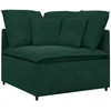Modulinė sofa su pagalvėlėmis, aksominė, tamsiai žalia